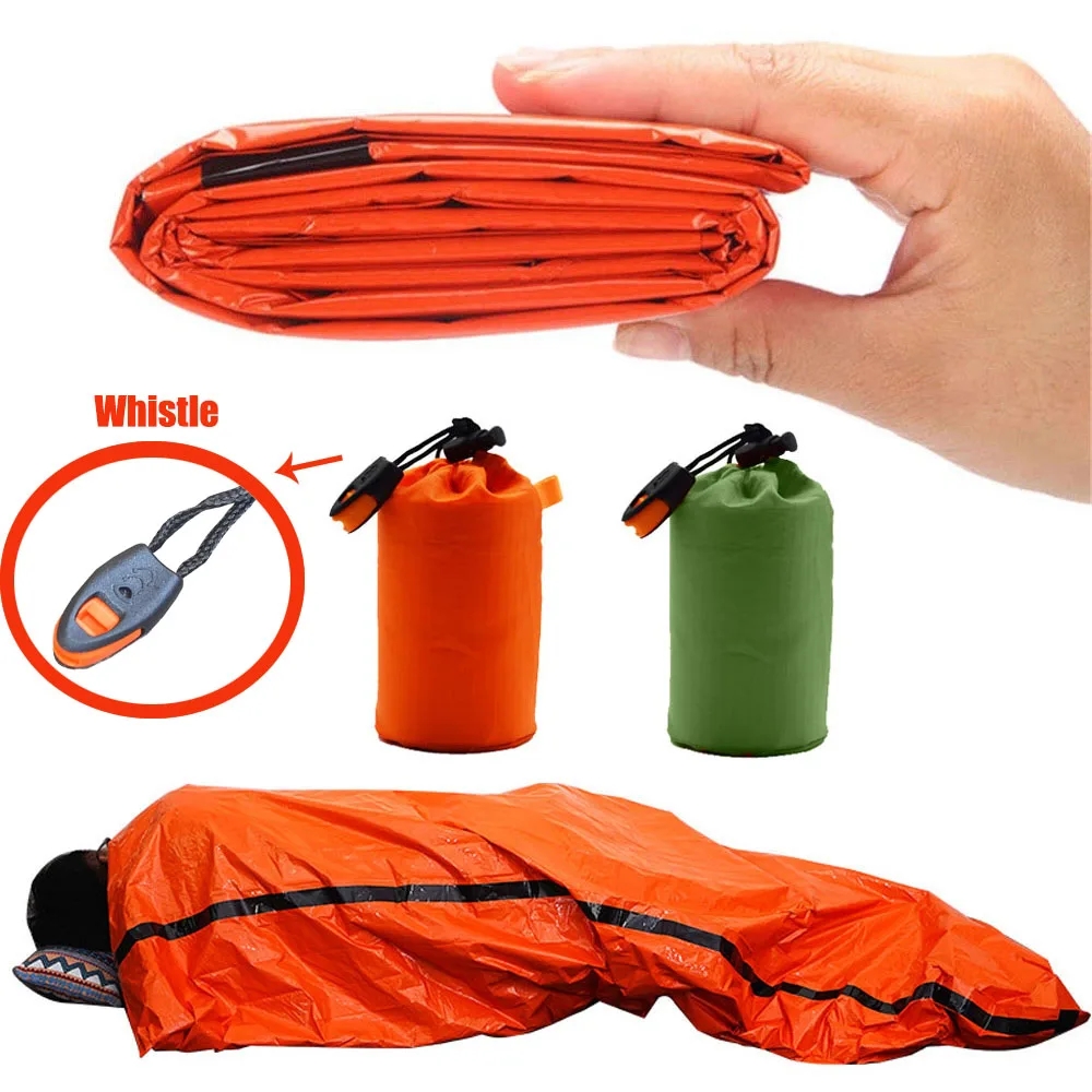 Bivy Bag Emergency - Draagbare waterdichte noodoverlevingsslaapzak Wandelen Kampeeruitrusting Thermische