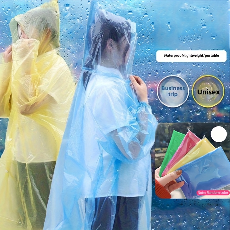 Emergency Poncho Rain - 5/10 stuks wegwerp waterdichte regenjas buiten