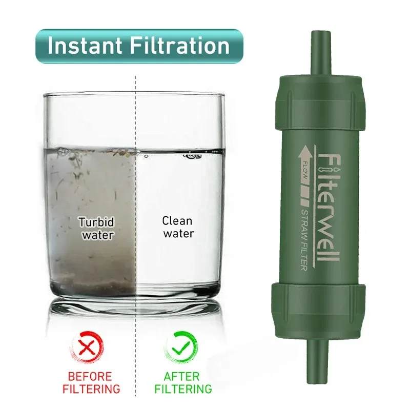 Water Purification Straw - 1PC Outdoor Mini Waterfilter Stro Camping