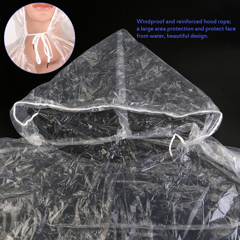 Emergency Poncho Rain - 10 stuks wegwerp regenjas voor volwassenen,