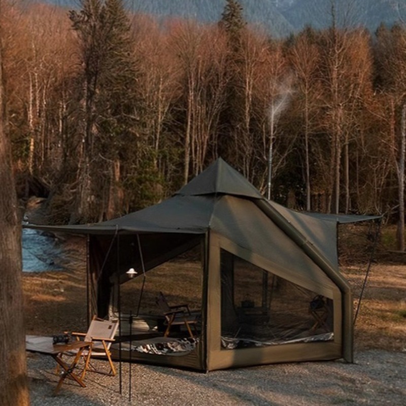 Emergency Mylar Tent - Familie Toeristische Opblaasbare Tent Outdoor Zonnescherm