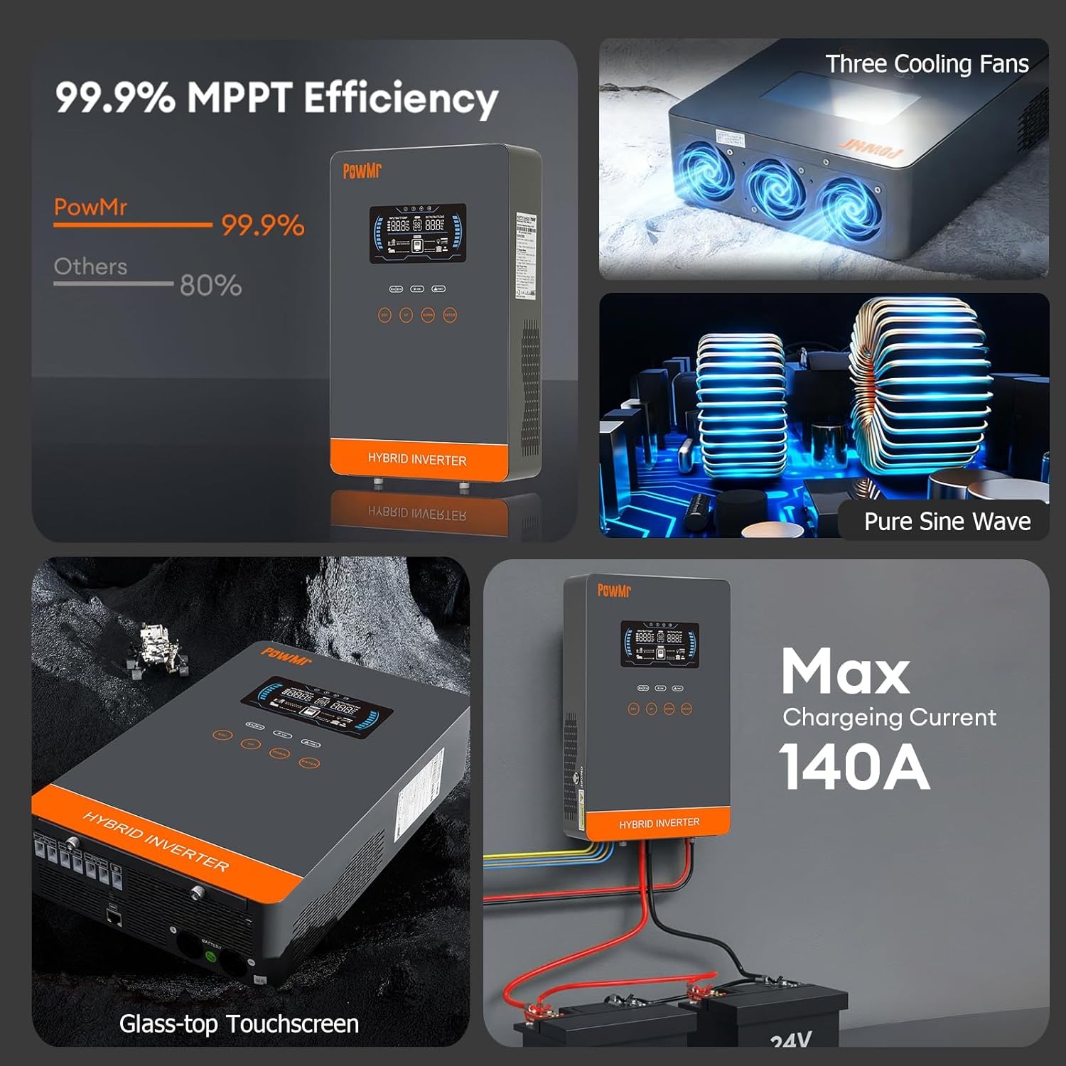 PowMr USA 4000W 24V Hybride So - Solar Emergency Charger recensie en prijs