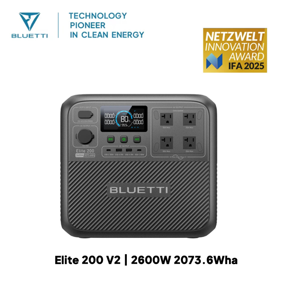 【Renew】BLUETTI Elite 200 V2 dr - Solar Emergency Charger recensie en prijs