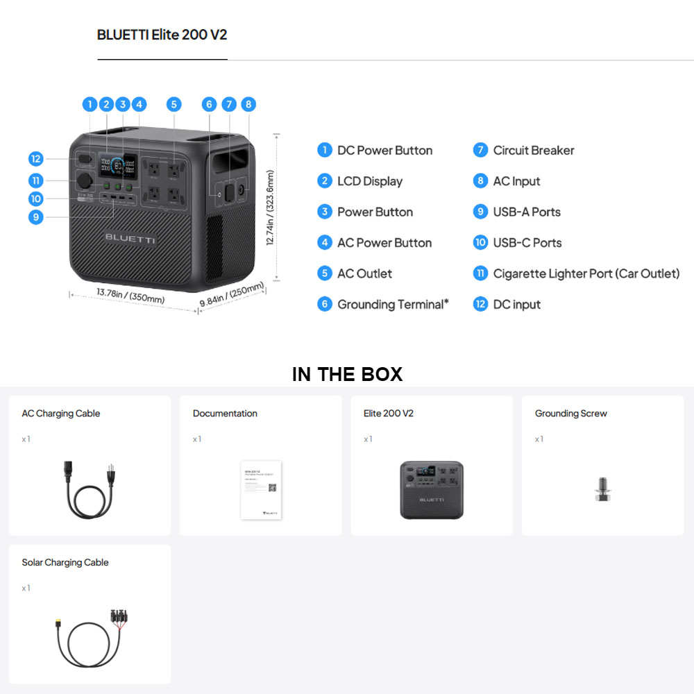 【Renew】BLUETTI Elite 200 V2 dr - Solar Emergency Charger recensie en prijs